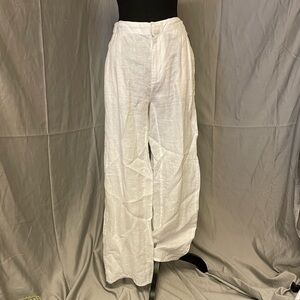 NWT Rachel Zoe Ivory 100% Linen Trousers